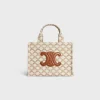 small cabas thais in TEXTILE WITH TRIOMPHE CANVAS PRINT AND CALFSKIN
