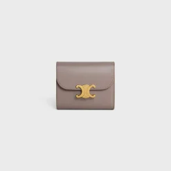 Small Flap Wallet TRIOMPHE in Shiny calfskin