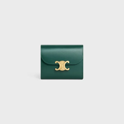 Small Flap Wallet TRIOMPHE in Shiny calfskin
