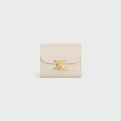 Small Flap Wallet TRIOMPHE in Shiny calfskin