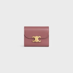 Small Flap Wallet TRIOMPHE in Shiny calfskin