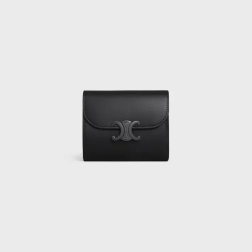 Small Flap Wallet TRIOMPHE in Shiny calfskin