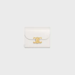 Small Flap Wallet TRIOMPHE in Shiny calfskin