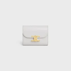 Small Flap Wallet TRIOMPHE in Shiny calfskin