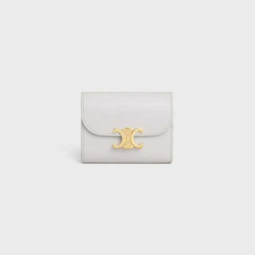 Small Flap Wallet TRIOMPHE in Shiny calfskin