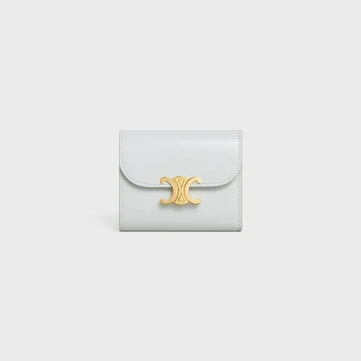 Small Flap Wallet TRIOMPHE in Shiny calfskin
