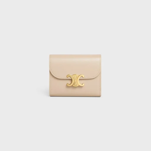 Small Flap Wallet TRIOMPHE in Shiny calfskin