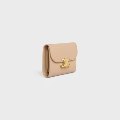 Small Flap Wallet TRIOMPHE in Shiny calfskin