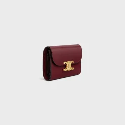 Small Flap Wallet TRIOMPHE in Shiny calfskin