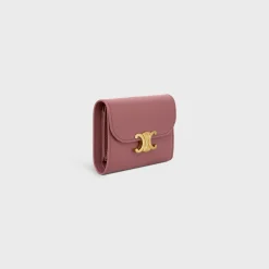 Small Flap Wallet TRIOMPHE in Shiny calfskin