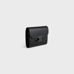 Small Flap Wallet TRIOMPHE in Shiny calfskin
