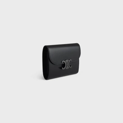 Small Flap Wallet TRIOMPHE in Shiny calfskin