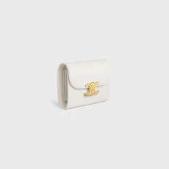 Small Flap Wallet TRIOMPHE in Shiny calfskin