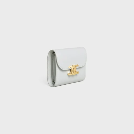 Small Flap Wallet TRIOMPHE in Shiny calfskin