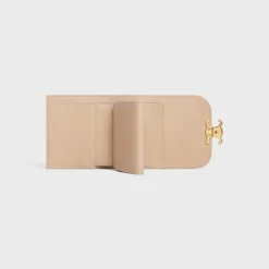 Small Flap Wallet TRIOMPHE in Shiny calfskin