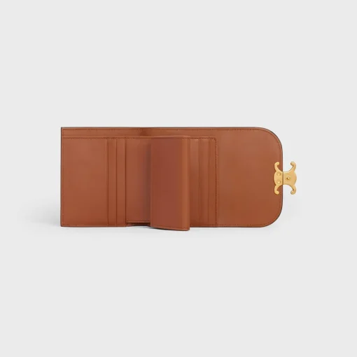 Small Flap Wallet TRIOMPHE in Shiny Smooth Lambskin