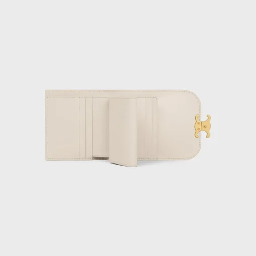 Small Flap Wallet TRIOMPHE in Shiny calfskin