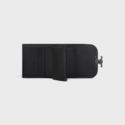 Small Flap Wallet TRIOMPHE in Shiny calfskin