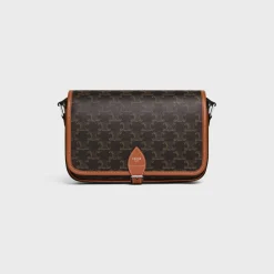 SMALL FOLCO MESSENGER in Triomphe Canvas and calfskin