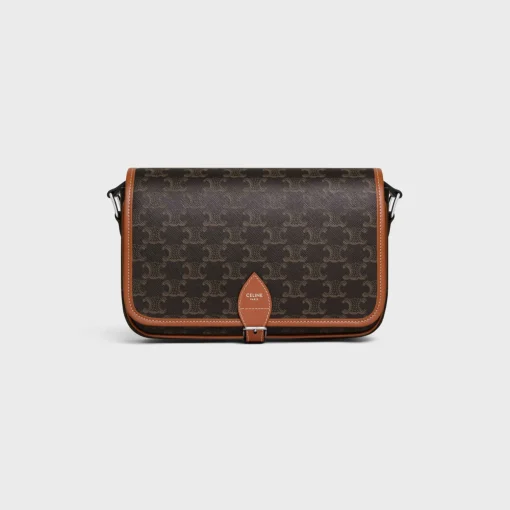 SMALL FOLCO MESSENGER in Triomphe Canvas and calfskin