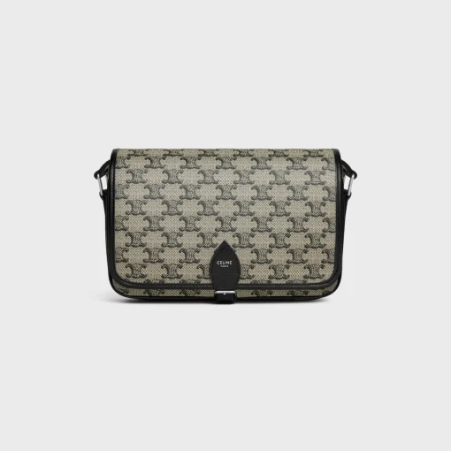 SMALL FOLCO MESSENGER in TRIOMPHE CANVAS AND CALFSKIN