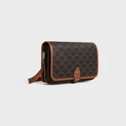 SMALL FOLCO MESSENGER in Triomphe Canvas and calfskin