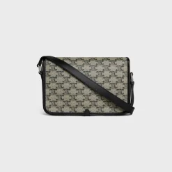 SMALL FOLCO MESSENGER in TRIOMPHE CANVAS AND CALFSKIN