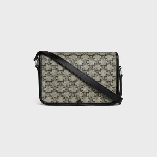 SMALL FOLCO MESSENGER in TRIOMPHE CANVAS AND CALFSKIN