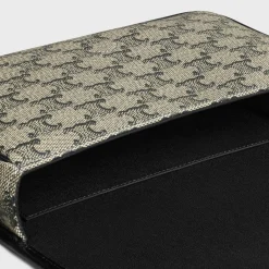 SMALL FOLCO MESSENGER in TRIOMPHE CANVAS AND CALFSKIN