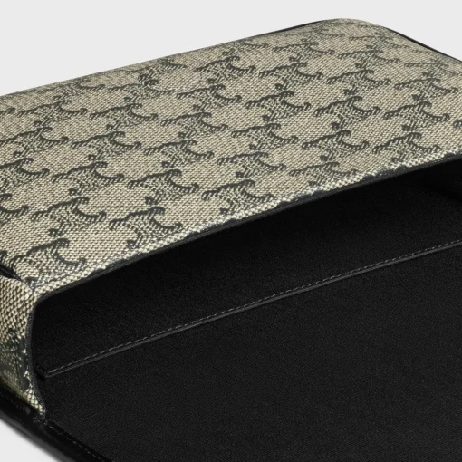 SMALL FOLCO MESSENGER in TRIOMPHE CANVAS AND CALFSKIN