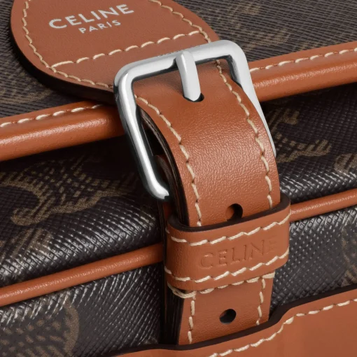 SMALL FOLCO MESSENGER in Triomphe Canvas and calfskin