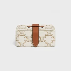 Small Jewels Case in Triomphe Canvas and Calfskin