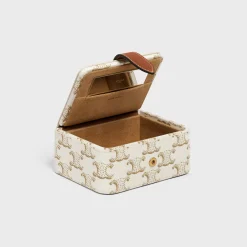 Small Jewels Case in Triomphe Canvas and Calfskin