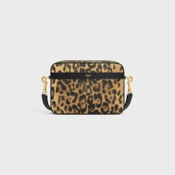 SMALL MESSENGER in Celine canvas with leopard print