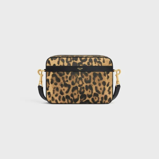SMALL MESSENGER in Celine canvas with leopard print