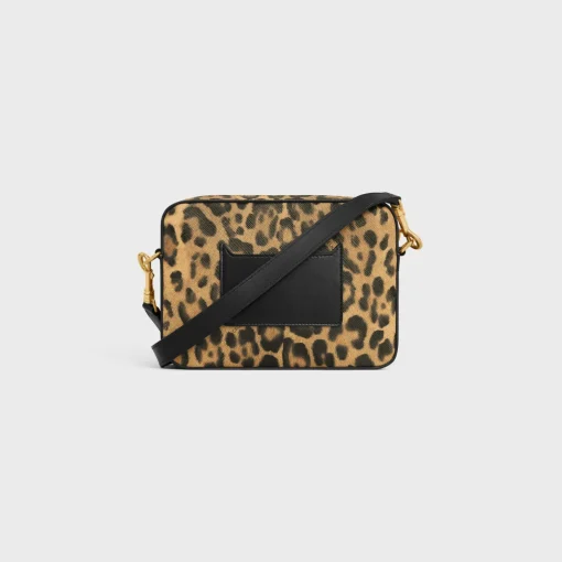 SMALL MESSENGER in Celine canvas with leopard print