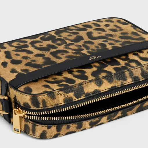 SMALL MESSENGER in Celine canvas with leopard print