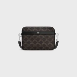 SMALL MESSENGER in TRIOMPHE CANVAS AND CALFSKIN