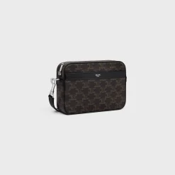 SMALL MESSENGER in TRIOMPHE CANVAS AND CALFSKIN