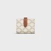 Small Strap Wallet in Triomphe Canvas AND Lambskin