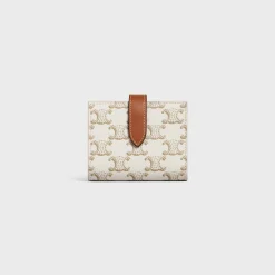 Small Strap Wallet in Triomphe Canvas AND Lambskin