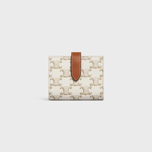 Small Strap Wallet in Triomphe Canvas AND Lambskin