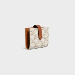 Small Strap Wallet in Triomphe Canvas AND Lambskin