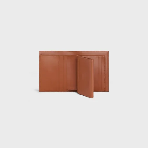 Small Strap Wallet in Triomphe Canvas and lambskin