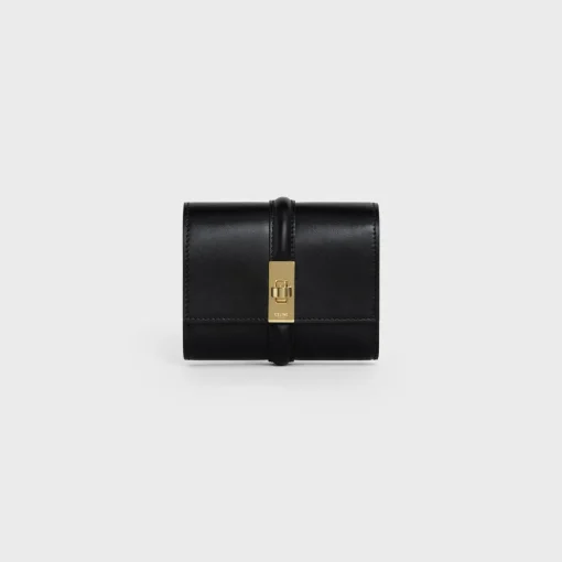 Small Trifold wallet 16 in Shiny Calfskin