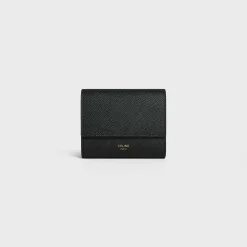 Small trifold wallet in Grained calfskin