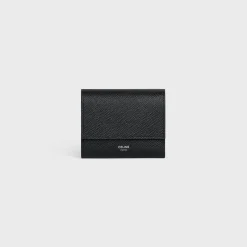 Small trifold wallet in Grained calfskin