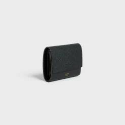 Small trifold wallet in Grained calfskin