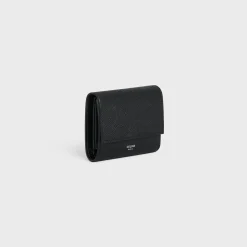 Small trifold wallet in Grained calfskin