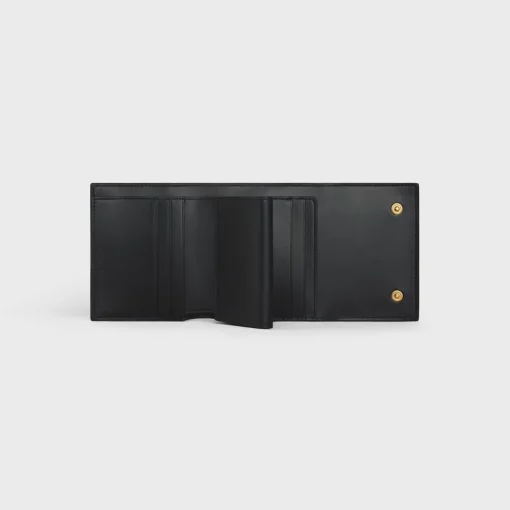 Small trifold wallet in Grained calfskin
